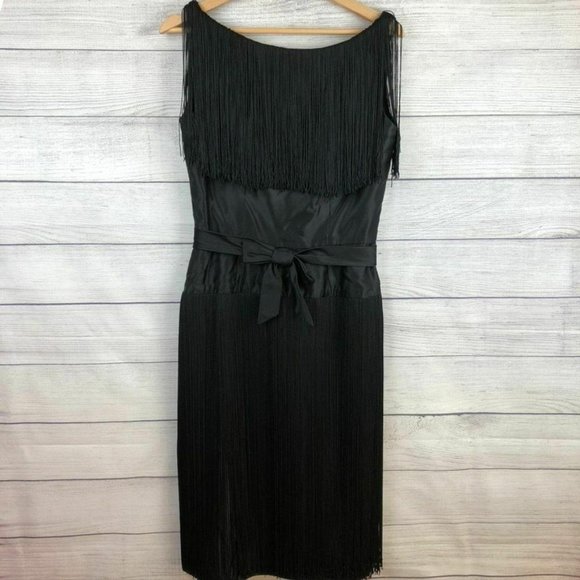 Bramson Dresses & Skirts - Bramson Vintage Black Fringe Flapper Dress